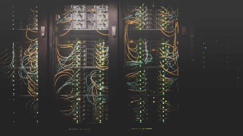 Traditional data center server rack