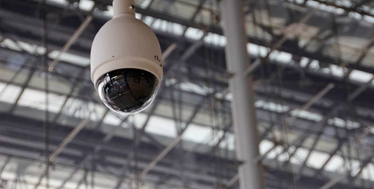 Camera attached to a VMS monitoring security photo