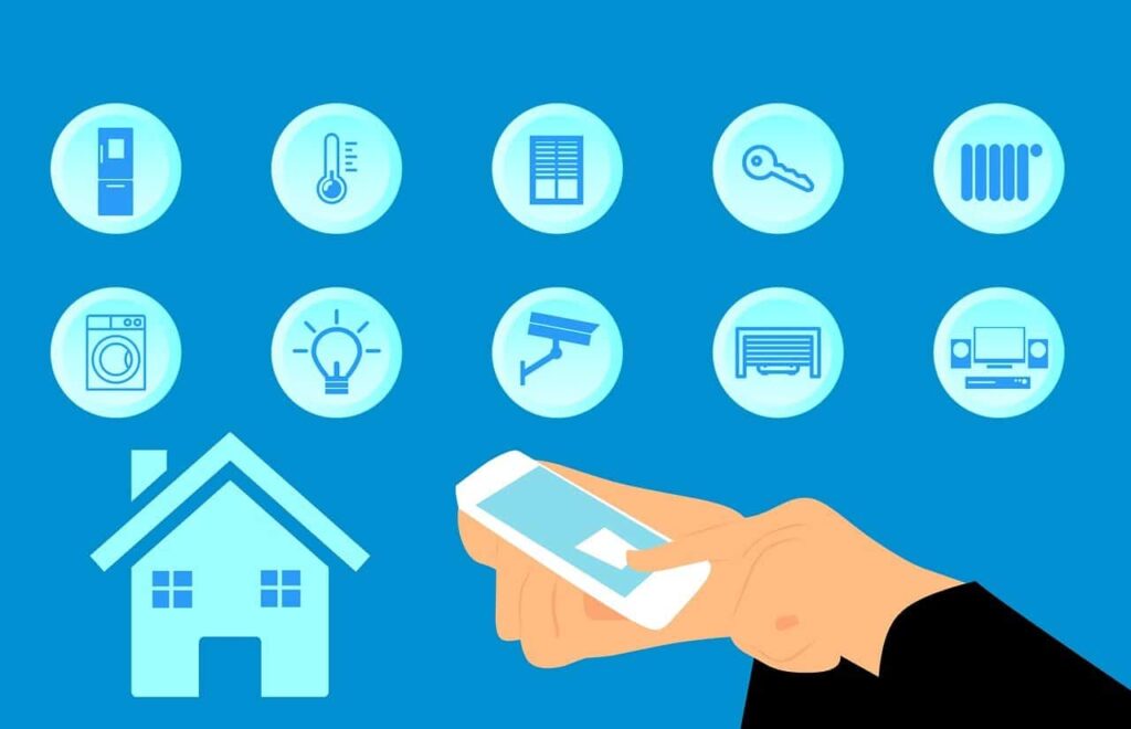 Home smart automation house system vector