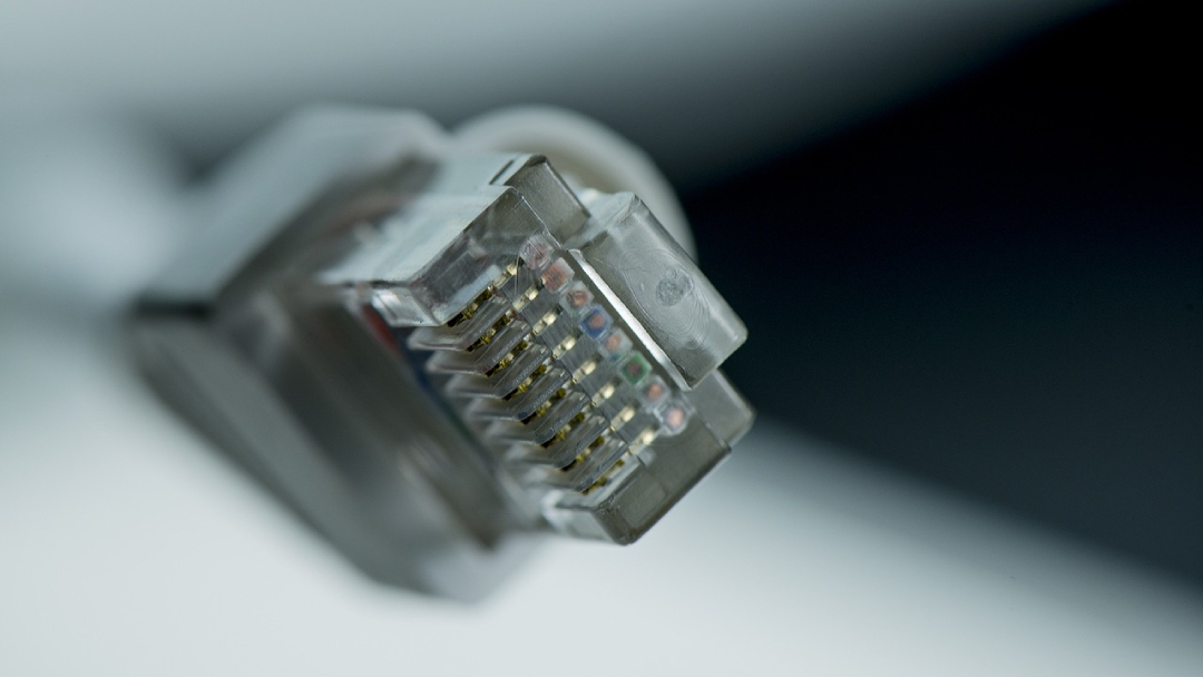 Close up of ethernet cable