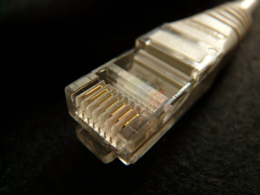 A flat ethernet cable