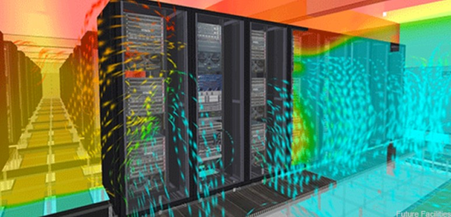 Colorful artwork of Data Center