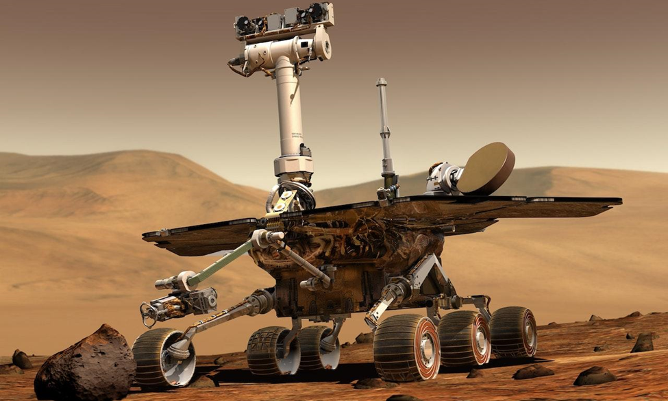 A space robot on mars