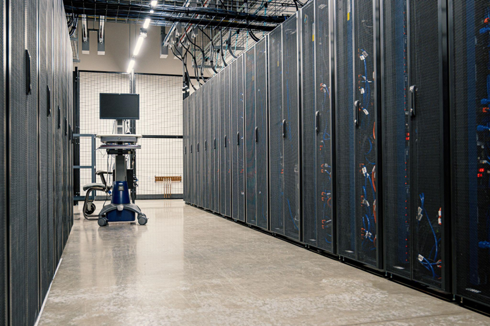 Server racks in a data center